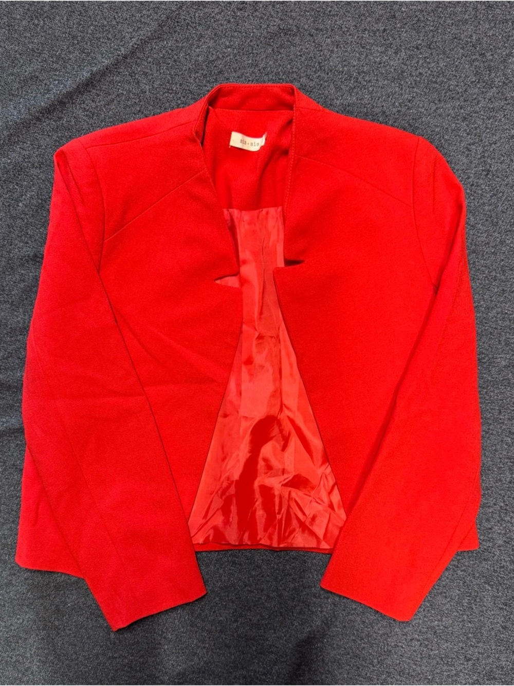 Women's Red Open-Front Suit Jacket - Unbranded